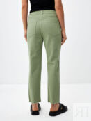 Укороченные джинсы с разрезами (зеленый, XXS) sela