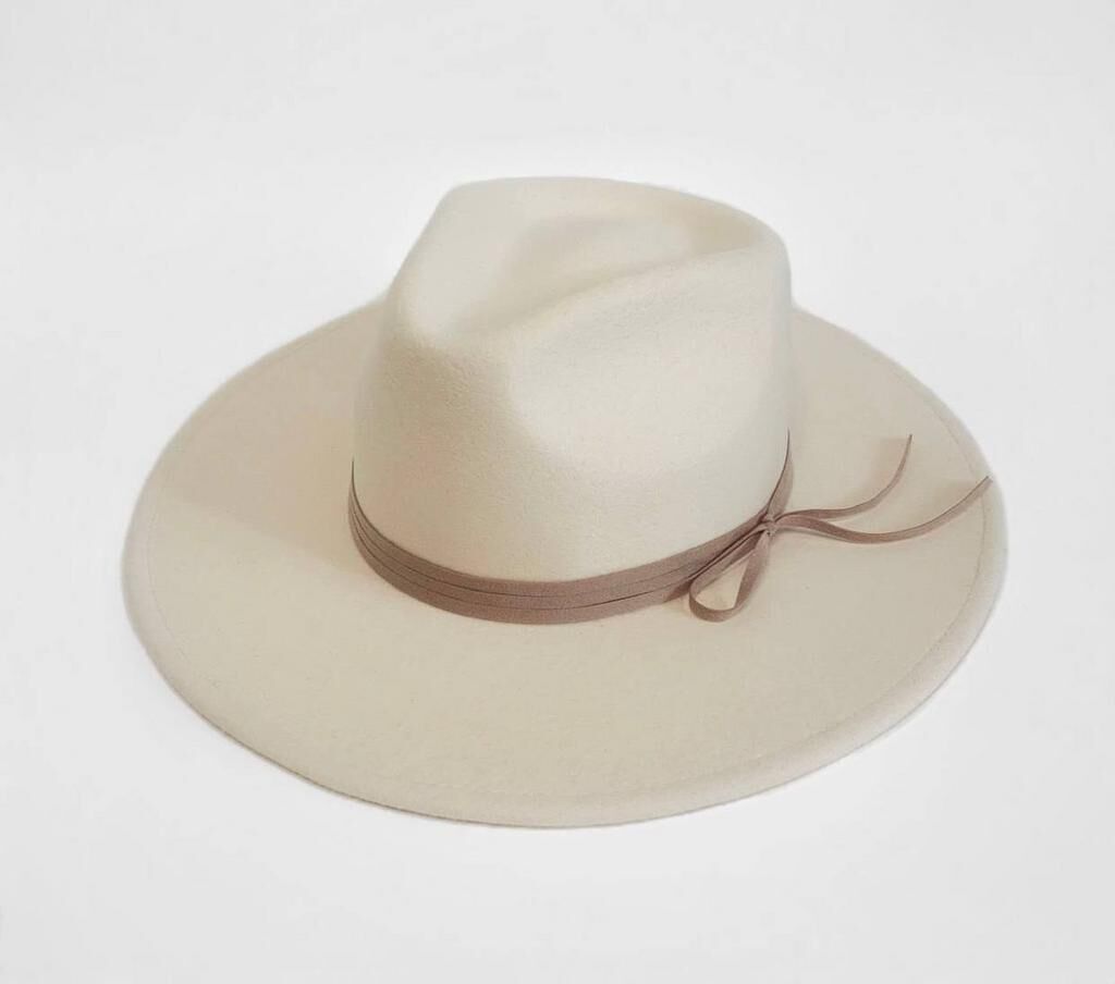 Шляпа федора FF03 из фетра с канатом белая (размер 57-58) MYARI