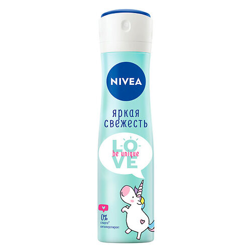 NIVEA Дезодорант-антиперспирант спрей LOVE Be Unique Яркая Свежесть NIV994204 фото 1