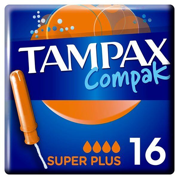 Тампоны с аппликатором TAMPAX (Тампакс) Compak Super plus, 16 шт. Procter & 2983660 фото 1