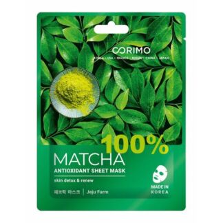 Маска тканевая для лица антиоксидант 100% Matcha Corimo/Коримо 22г Good Tre