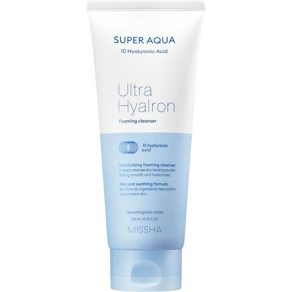 Пенка для умывания и снятия макияжа Super Aqua Ultra Hyalron Missha туба 20