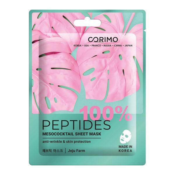 Маска тканевая для лица мезококтейль 100% Peptides Corimo/Коримо 22г Good T 3078058 фото 1