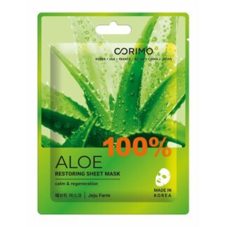 Маска тканевая для лица восстановление 100% Aloe Corimo/Коримо 22г Good Tre