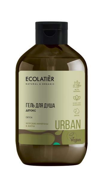 Гель для душа Детокс морские минералы & матча, Ecolatier 600 мл ЭкоЛаборато