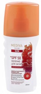 Молочко для загара SPF50 Mediva/Медива Sun 150мл НПО Биокон плюс ООО