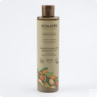 Шампунь-бальзам для волос 2 в 1 Серия Organic Argana, Ecolatier Green 350 м