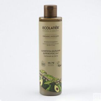 Шампунь-бальзам для волос 2 в 1 Серия Organic Avocado, Ecolatier Green 350