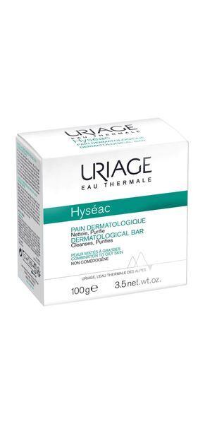 Мыло для смешанной и жирной кожи лица и тела дерматологическое Hyseac Uriag