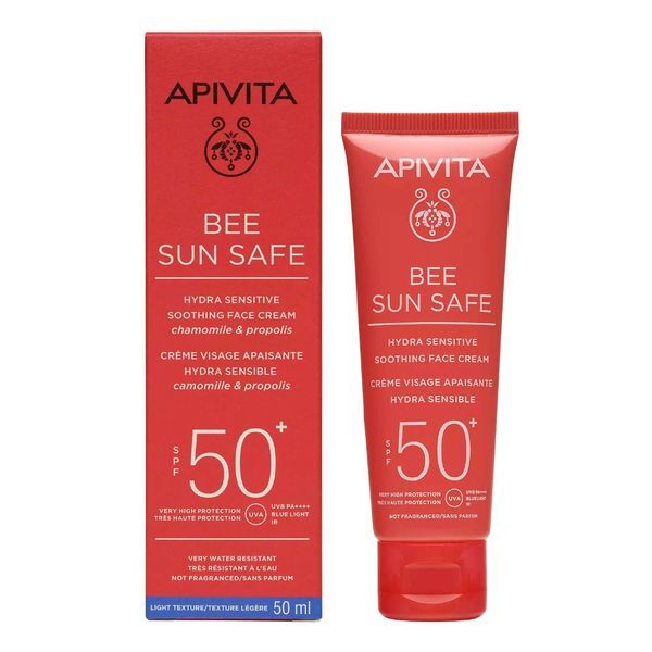 Крем солнцезащитный для чувствительной кожи лица SPF50+ Bee Sun Safe Apivit