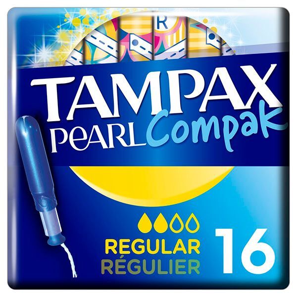 Тампоны с аппликатором TAMPAX (Тампакс) Compak Pearl Regular Duo, 16 шт. Hy 1430388 фото 1