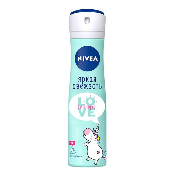 Антиперспирант спрей Яркая свежесть LOVE Be Unique Nivea/Нивея 150мл (83196