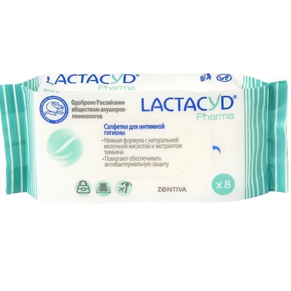 Салфетки для интимной гигиены с экстрактом тимьяна Pharma Lactacyd/Лактацид 2901712 фото 1