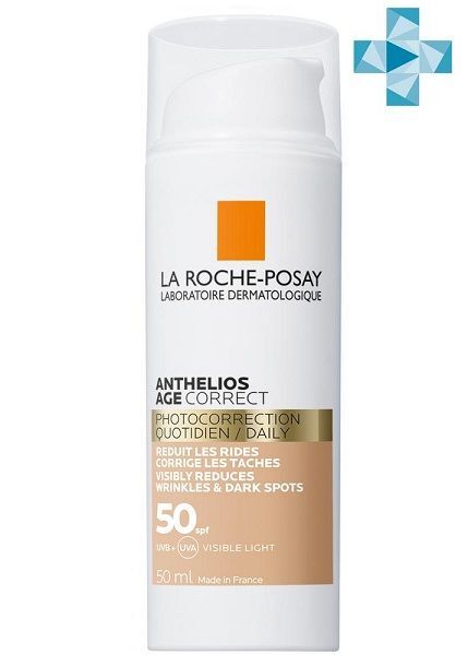 Крем солнцезащитный для лица антивозрасной CC SPF50/PPD19 Anthelios La Roch