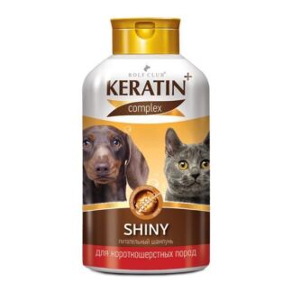 Шампунь для короткошерстных кошек и собак Shiny Keratin+ 400мл АО НПФ Экопр