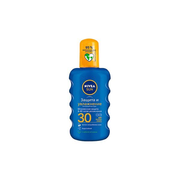 Спрей солнцезащитный Защита и увлажнение SPF30 Sun Nivea/Нивея фл. 200мл (8