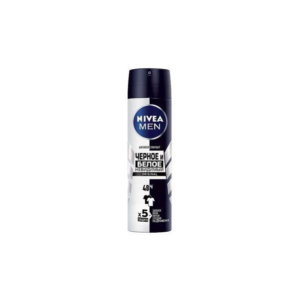 Антиперспирант спрей невидимый черное и белое For men Original Nivea/Нивея