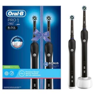 Набор Oral-B/Орал-би: Щетка зубная электрическая 3756 Pro790 Black Edition