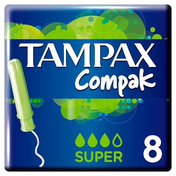 Тампоны с аппликатором TAMPAX (Тампакс) Compak Super, 8 шт. Procter & Gambl 2983660 фото 1