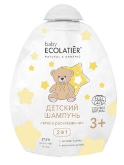 Шампунь детский легкое расчесывание с 3 лет 2 в 1 Baby Ecolatier дой-пак 25