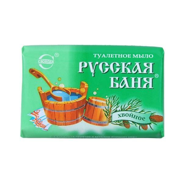 Мыло туалетное для нормальной и жирной кожи Русская баня Хвойное Свобода 10
