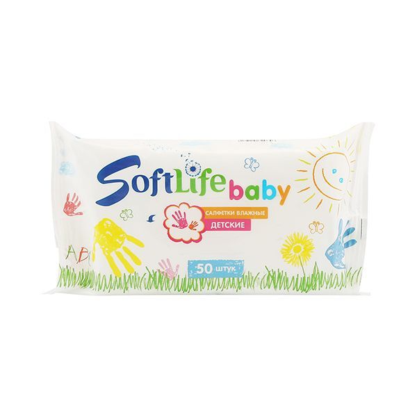 Салфетки влажные детские алоэ softlife/софтлайф беби 50шт Гранд А.В. ООО 575142 фото 1