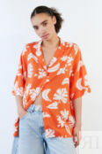Блузка-рубашка вискозная с гавайским принтом befree