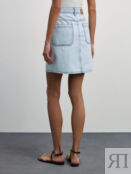 Джинсовая юбка мини с накладными карманами Zarina