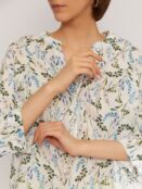 Блузка из хлопка с растительным принтом zolla