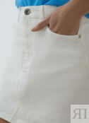 Джинсовая мини-юбка, Белый O`Stin