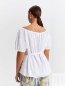 Блуза из хлопка с объемными рукавами (52) Lalis
