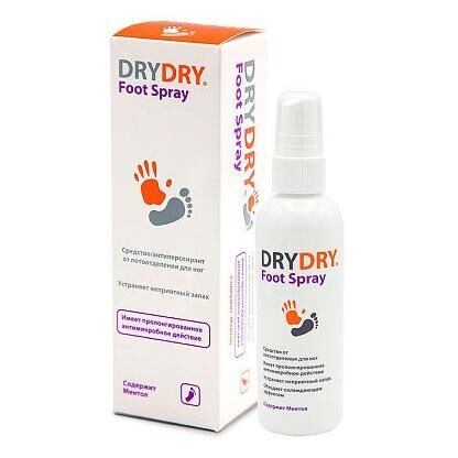 Антиперспирант от потоотделения для ног Dry Dry Foot Spray dr5-100 фото 1