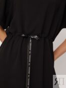 Платье-футболка мини с кулиской на талии zolla
