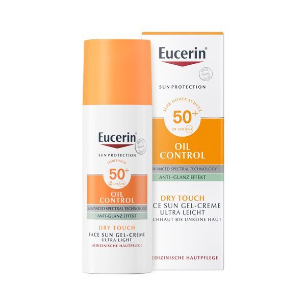 Гель-крем солнцезащитный для проблемной кожи лица SPF50 Oil control Eucerin