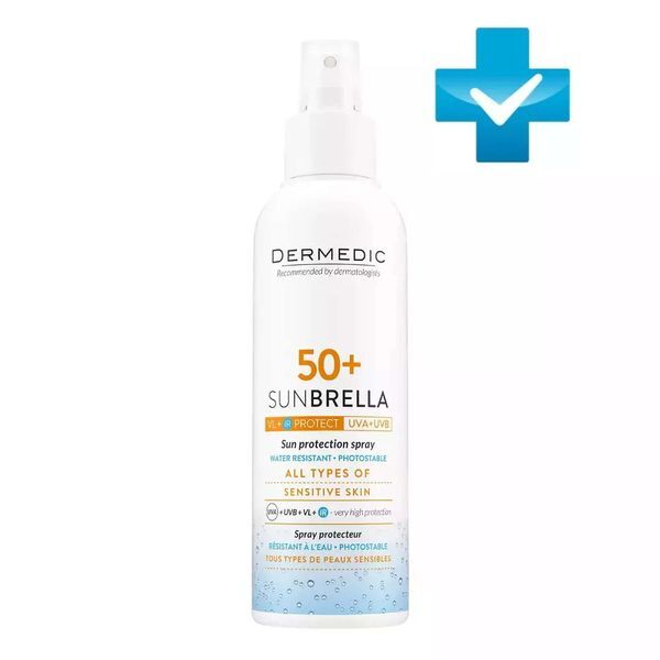 Молочко-спрей солнцезащитное SPF50 Sunbrella Dermedic/Дермедик 150мл Biogen