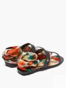 Шарф foulard cheville и кожаные сандалии Christian Louboutin, черный