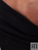 Платье из шерстяного джерси в рубчик на одно плечо Rick Owens, черный