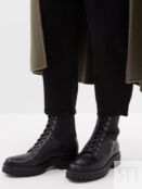 Кожаные ботинки martis на шнуровке Gianvito Rossi, черный