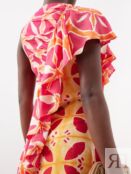 Платье макси lali из шелка хаботай, окрашенного в зажим, Ulla Johnson, розо