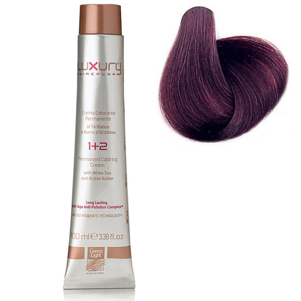 Стойкая крем-краска Экстра светлый фиолетовый каштан 5.222 Luxury Hair Colo