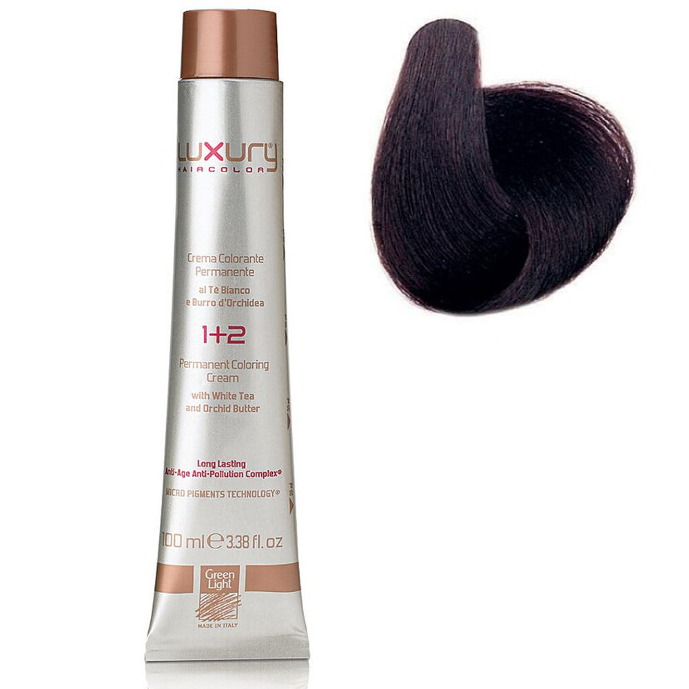 Стойкая крем-краска Фиолетовый каштан 4.2 Luxury Hair Color Iris? Brown 4.2 550045 фото 1