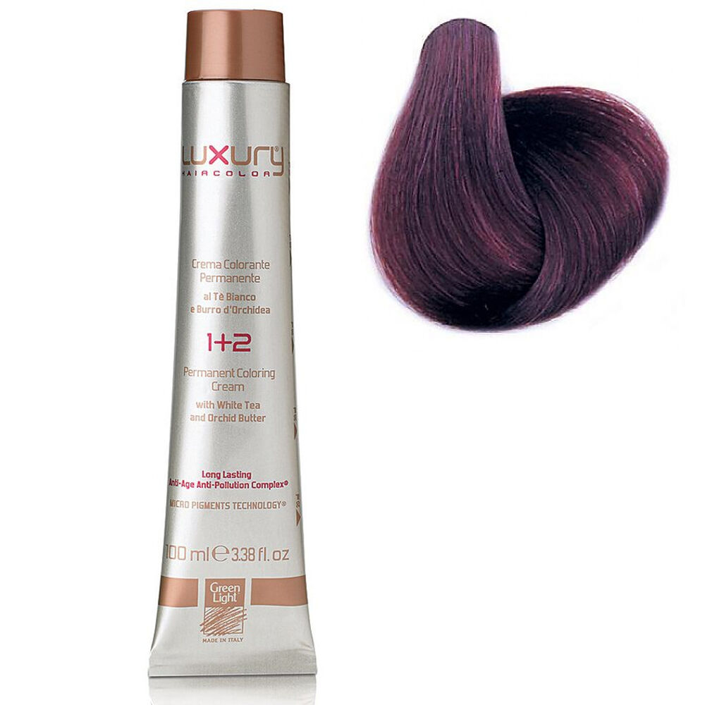 Стойкая крем-краска Темный фиолетовый блондин 6.2 Luxury Hair Color Dark Ir 550048 фото 1