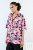 Блузка-рубашка вискозная с гавайским принтом befree