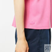 Женская футболка Lacoste Loose fit с круглым вырезом и принтом