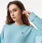 Женский шерстяной свитер Lacoste с круглым вырезом