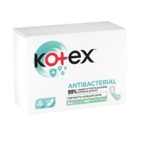 Kotex - Ежедневные гигиенические антибактериальные экстратонкие прокладки,