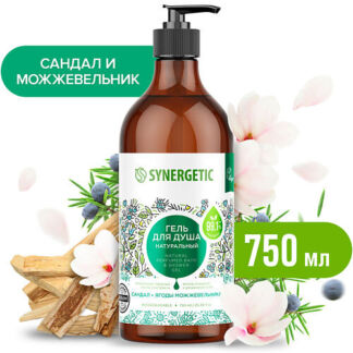 SYNERGETIC Гель для душа "Сандал и ягоды можжевельника" 750.0