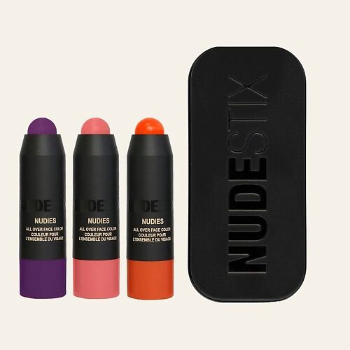 NUDESTIX Набор универсальных компактных румян в стике Trendy Blush Mini Kit