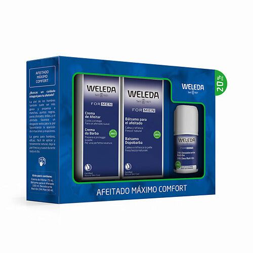 WELEDA Набор For Men Shaving Kit: Крем для бритья + Бальзам после бритья +