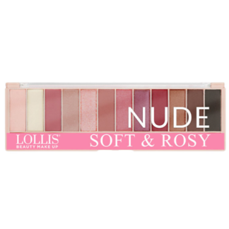 LOLLIS Тени для век Nude Soft & Rosy Eyeshadow 12 Colors